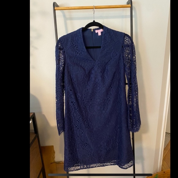 Lilly Navy Dress - Picture 1 of 4